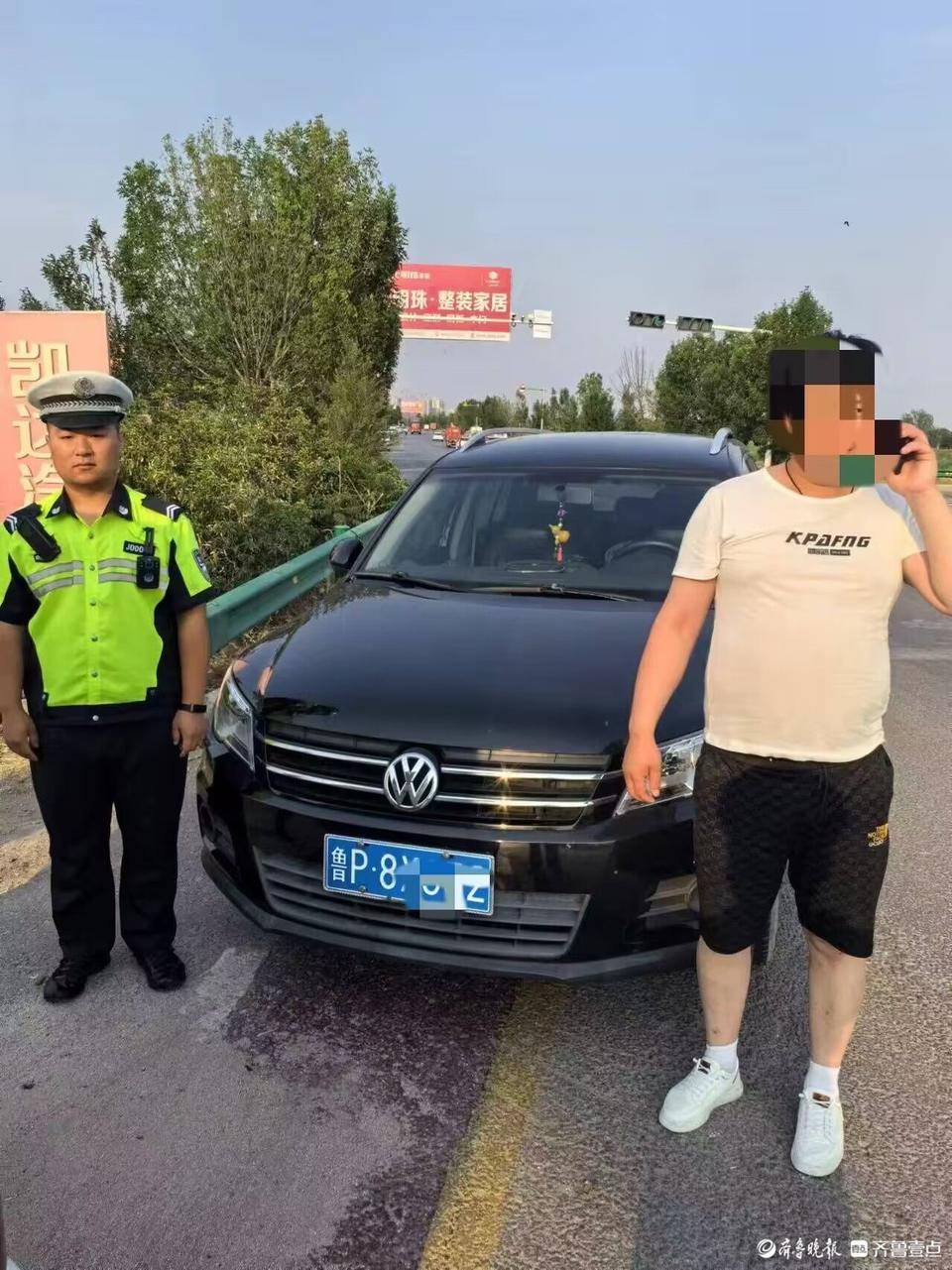 无证男子心存侥幸开车上路，莘县交警严肃查处